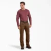 Pantalon en toile de coton Flex à coupe classique et genoux Double Knee Pantalon en toile de coton Flex à coupe classique et genoux Double Knee