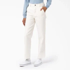 Pantalon en toile de coton pour femme, coupe classique