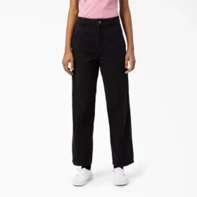 Pantalon en toile de coton pour femme, coupe classique