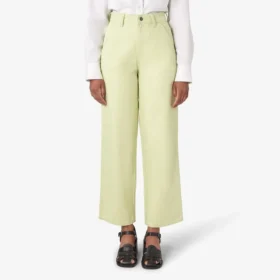 Pantalon en toile de coton pour femme, coupe classique