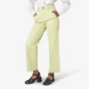 Pantalon en toile de coton pour femme, coupe classique