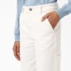 Pantalon en toile de coton pour femme, coupe classique Pantalon en toile de coton pour femme, coupe classique