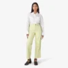 Pantalon en toile de coton pour femme, coupe classique