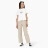 Pantalon en toile de coton pour femme, coupe classique