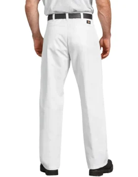Pantalon industriel à coupe ample et devant plat