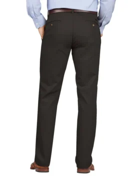 Pantalon kaki slim fit à jambes fuselées et devant plat