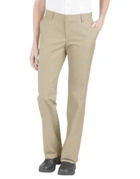 Pantalon pour femme à coupe décontractée et devant plat