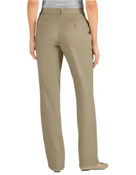 Pantalon pour femme à coupe décontractée, jambes droites et plis sur le devant
