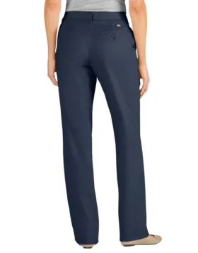 Pantalon pour femme à coupe décontractée, jambes droites et plis sur le devant