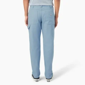 Pantalons de charpentier en toile de coton délavée à la pierre, coupe décontractée