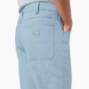 Pantalons de charpentier en toile de coton délavée à la pierre, coupe décontractée