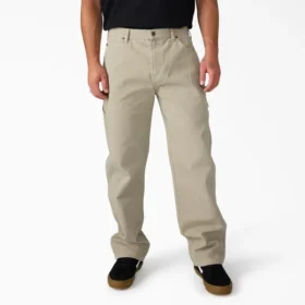 Pantalons de charpentier en toile de coton usée