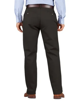 Pantalons kaki à taille confortable et jambes fuselées, coupe décontractée