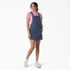 Robe-salopette en denim coupe classique pour femme Robe-salopette en denim coupe classique pour femme