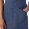 Robe-salopette en denim coupe classique pour femme Robe-salopette en denim coupe classique pour femme
