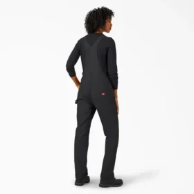 Salopette à bretelles en toile de coton pour femme, coupe droite