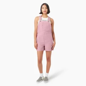 Salopette courte en toile de coton pour femme, 10 cm Salopette courte en toile de coton pour femme, 10 cm