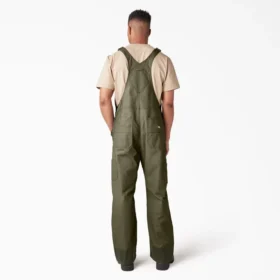 Salopette à double plastron en toile cirée