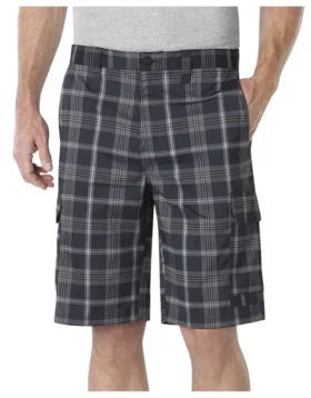 Shorts cargo à carreaux Performance Flex 11&Prime; à coupe décontractée