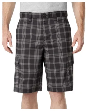 Shorts cargo à carreaux Performance Flex 11&Prime; à coupe décontractée