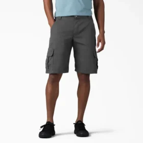 Shorts cargo en coton duck à coupe décontractée Flex, 28 cm