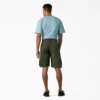 Shorts cargo en coton duck à coupe décontractée Flex, 28 cm