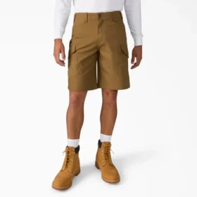 Shorts cargo Tradebuilt en toile de coton, 28 cm