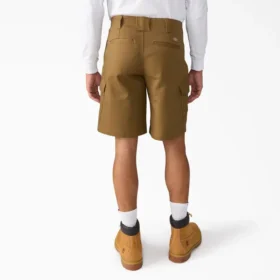 Shorts cargo Tradebuilt en toile de coton, 28 cm