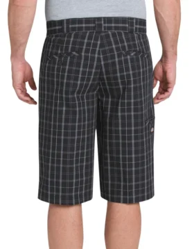 Shorts à carreaux 13&Prime; coupe classique avec poches multifonctions