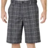 Shorts à carreaux Performance Flex 28 cm, coupe décontractée et devant plat