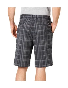 Shorts à carreaux Performance Flex 28 cm, coupe décontractée et devant plat