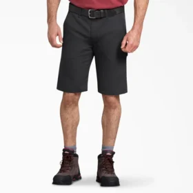 Shorts de charpentier en toile de coton Flex, coupe régulière, 28 cm