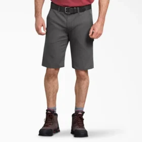 Shorts de charpentier en toile de coton Flex, coupe régulière, 28 cm