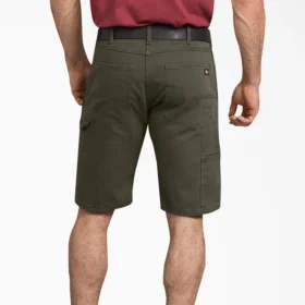 Shorts de charpentier en toile de coton Flex, coupe régulière, 28 cm