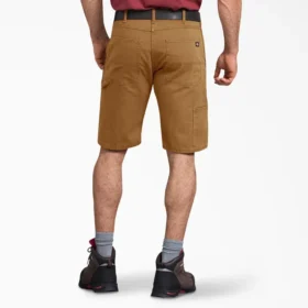 Shorts de charpentier en toile de coton Flex, coupe régulière, 28 cm