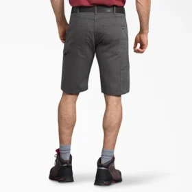 Shorts de charpentier en toile de coton Flex, coupe régulière, 28 cm