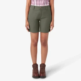 Shorts de charpentier en toile de coton pour femme, 18 cm