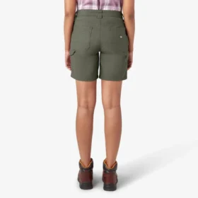 Shorts de charpentier en toile de coton pour femme, 18 cm
