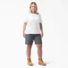 Shorts de femme grande taille à coupe décontractée et rafraîchissant, 23 cm Shorts de femme grande taille à coupe décontractée et rafraîchissant, 23 cm