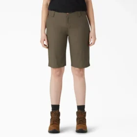 Shorts de menuisier pour femme en toile de coton, coupe décontractée, 28 cm Shorts de menuisier pour femme en toile de coton, coupe décontractée, 28 cm