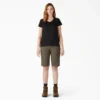 Shorts de menuisier pour femme en toile de coton, coupe décontractée, 28 cm Shorts de menuisier pour femme en toile de coton, coupe décontractée, 28 cm