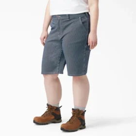 Shorts de menuisier à rayures Hickory pour femmes grandes tailles Shorts de menuisier à rayures Hickory pour femmes grandes tailles