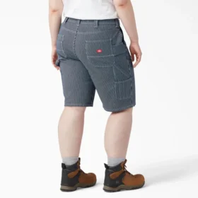 Shorts de menuisier à rayures Hickory pour femmes grandes tailles Shorts de menuisier à rayures Hickory pour femmes grandes tailles