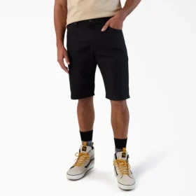 Shorts en toile de coton Flex à 5 poches, 28 cm