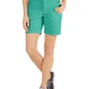 Shorts en toile stretch coupe décontractée 7 pouces pour femme