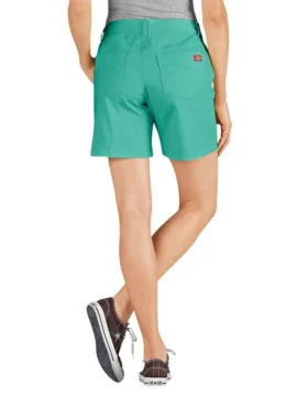 Shorts en toile stretch coupe décontractée 7 pouces pour femme Shorts en toile stretch coupe décontractée 7 pouces pour femme