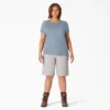 Shorts à manches courtes et poche pour femmes, taille grande Shorts à manches courtes et poche pour femmes, taille grande