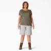 Shorts à manches courtes et poche pour femmes, taille grande Shorts à manches courtes et poche pour femmes, taille grande