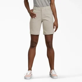 Shorts rafraîchissant à coupe décontractée pour femme, 23 cm