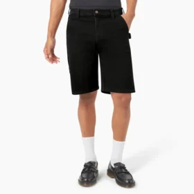 Shorts utilitaires en denim, 28 cm